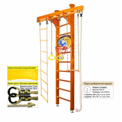 Деревянная шведская стенка Kampfer Wooden Ladder Ceiling Basketball Shield - купить по специальной цене