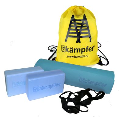 Коврик для фитнеса Kampfer Combo Blue желтый - купить по специальной цене